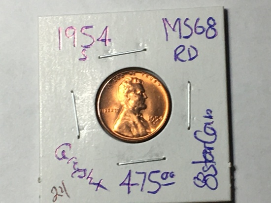 1954 S Lincoln Wheat Cent