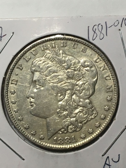 Morgan Silver Dollar 1881 O Au