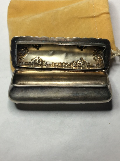 Sterling Silver Antique 1800s Pill Box Rare Find 36+ Grams