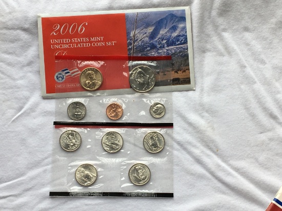 U S A Mint Coin Set Denver 2006 10 Coins With Dollar And Quarters
