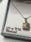 Sterling Silver Natural Diamond Pendant And Chain New With $105 Sticker In Box .25ct 18”