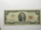 2 Dollar Bill 1963 Red Seal Crisp Extra fine nice Condition