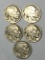 Buffalo Nickel Lot Of 5 1920s Dates