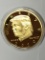 Donald Trump 2020 24kt gold Layered Copper Coin Gem Proof