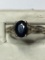 Sterling Silver .925 Sapphire Ring Vintage Top A A A Blue Natural 1ct sapphire