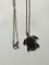Sterling Silver .925 Diamond Encrusted Turtle White And Black Natural Diamonds $$$
