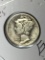 Mercury Silver Dime Major Mint Error 194? Struck On Weak Or Broken Dies Date Smudged