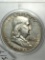 Franklin Silver Half 1962 A U In Hard Plastic Case