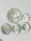 Aluminum Collector Coin Lot Francs Pfenigs Dinars 5 Coins 1940 S And 1950 S
