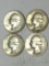 Washington Silver Quarter Lot $1 Face Value 4 Coins Extra fine to Uncirculated 90% Silver