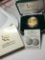 California Sesquicentennial Proof 1 Troy Oz Silver And 24 K T Gold Rush Coin In Box With C O A