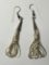 Sterling Silver Vintage Native Earrings Like New 4.7+ Grams Stamped Sterling