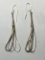 Sterling Silver Antique Native Dangle Earrings Great Condition 3+ Grams Sterling