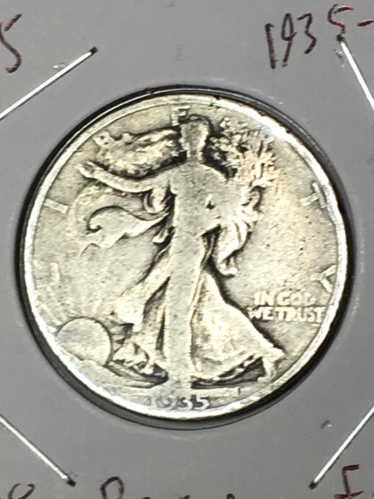 Walking Liberty Half 1935 S Better Date Fine+