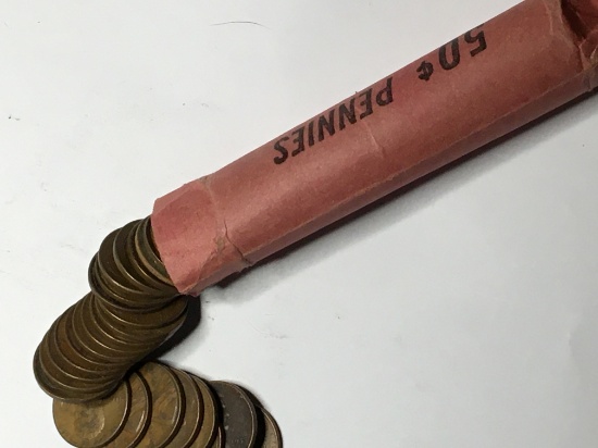 Roll Of 50 Wheat Cents