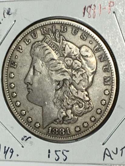 Morgan Silver Dollar 1881 P Nice A U Original No Problem Silver Dollar