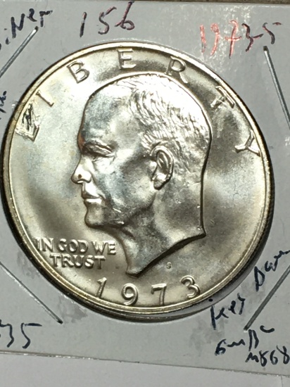Eisenhower Silver Dollar 1973 S Frosty Gem B U Silver From G S A Blazing High Grade