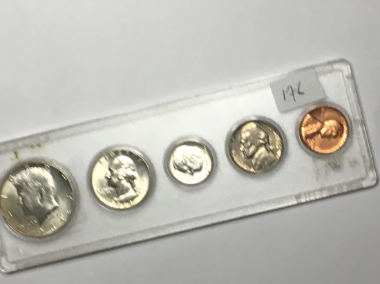U S A mint Set 1964 Silver Coins 90% Gem B U Blazers From Original Mint Set
