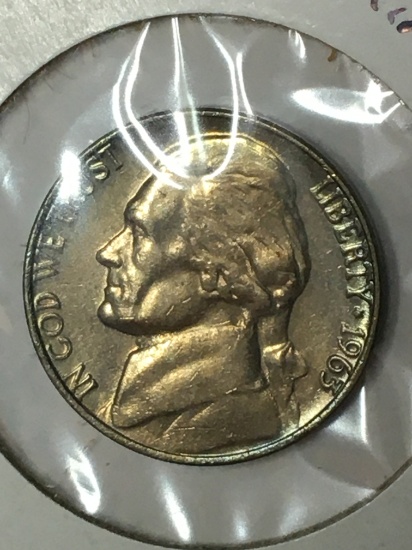 Jefferson Nickel 1963 Gem B U Rainbow Full Steps