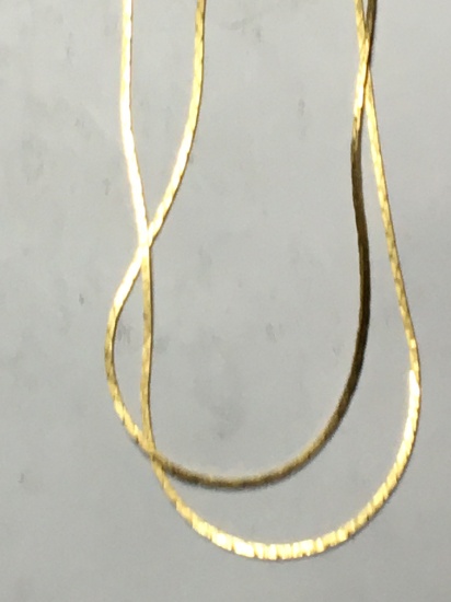 24kt gold Layered Necklace Vintage 18 “ Great Condition