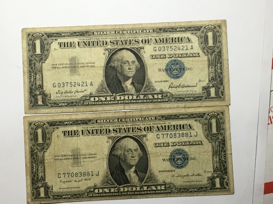 2 Silver Certifcates 1935 And 1957