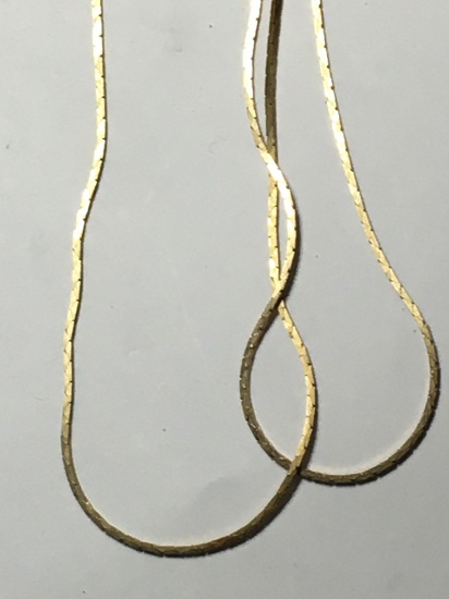 24kt gold Layered Necklace 24” Vintage