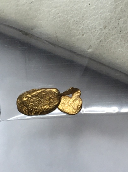 Gold Nuggets Alaskan .14 Grams 22kt Top End A A A Quality