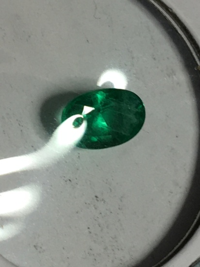 Emerald Natural Columbian Green .82ct Oval Cut Top A A A Quality $$$