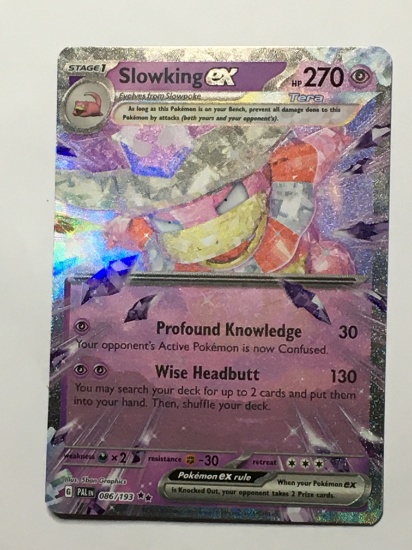Pokemon Card Slowking Mint Holo 086/193 Rare Full Art In Top Loader