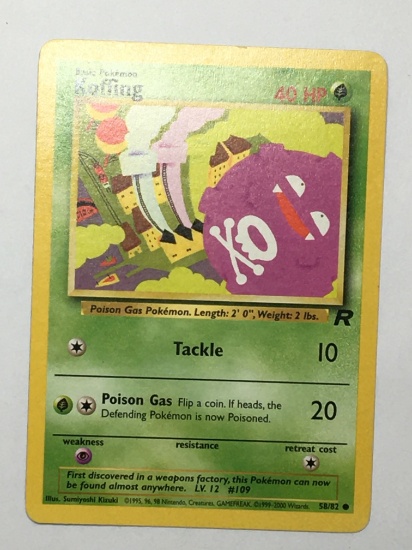 Pokemon Card First Edition Mint 10? Koffing 58/82