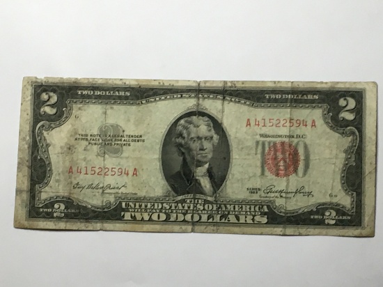 2 Dollar Red Seal Note 1953