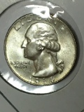 Washington Silver Quarter 1964 D/ D gem B U Bold Frosty White