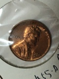 Lincoln Wheat Cent 1955 D Gem B U Red High Grade Error Off Strike