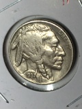 Buffalo Nickel 1937 D  A U Nice Coin
