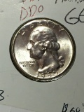 Washington Silver Quarter 1960 Gem B U Hairlines Error High Grade