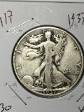 Walking Liberty Half 1937 Better Grade Early Year