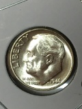 Roosevelt Silver Dime 1946 Gem B U Mega High Grade Over Polished Dies Error