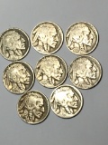 Buffalo Nickel Lot Of 8 Full Date Better Grades