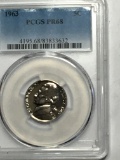 Jefferson Nickel 1963 Proof graded high Grade Wow Coin