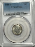 Roosevelt Dime Silver 1956 D  graded high Grade 