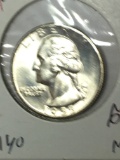 Washington Silver Quarter 1955 Gem B U Blazing White From Bank Roll