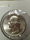 Washington Silver Quarter  1963 Gem B U Blazing White