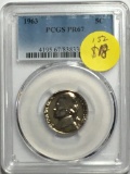 Jefferson Nickel 1963 graded looks Cameo