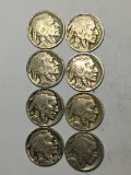 Buffalo Nickel 8 Full Dates Nicer Lot