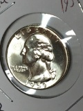 Washington Silver Quarter 1959 Gem B U Blazing Luster