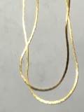 24kt gold Layered Necklace Vintage 18 “ Great Condition