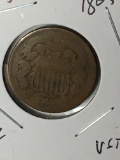 2 Cent Piece Nice Original Very Good + 1865