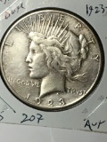 Peace Silver Dollar 1923 S Better Date A U