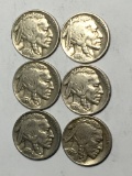 Buffalo Nickel Lot Of 6 Higher Grades Extra fine+