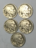 Buffalo Nickel Lot Of 5 1920s Dates